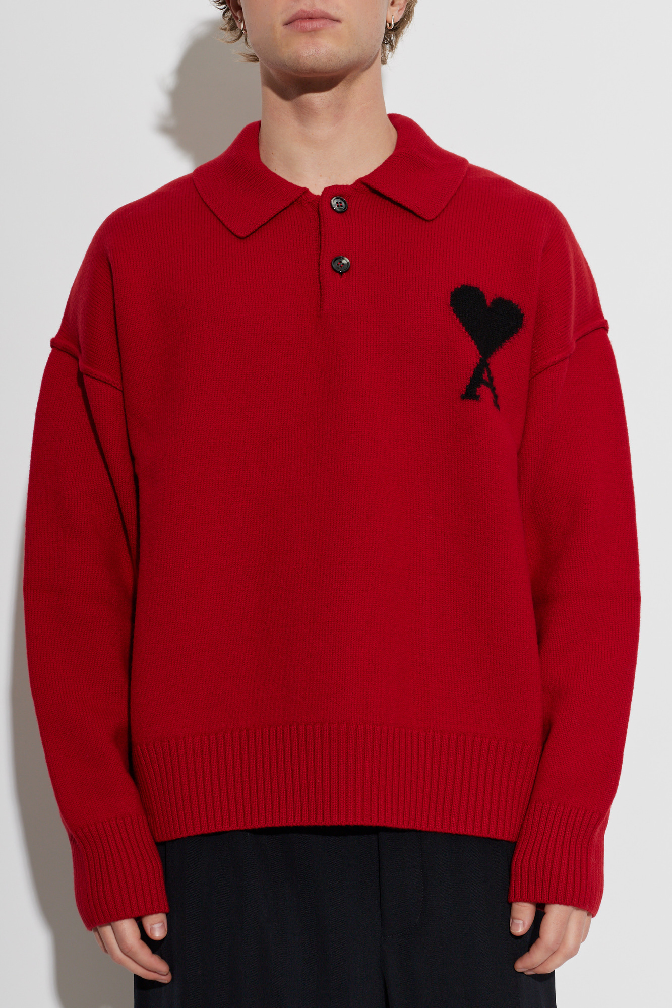 Ami Alexandre Mattiussi Wool long-sleeve polo | Men's | Vitkac